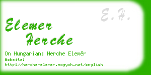 elemer herche business card